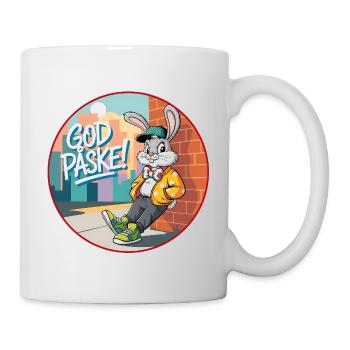 Easter Bunny Streetbadge - funny Easter bunny - Mug - white - Right