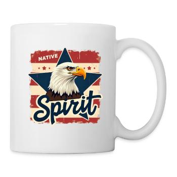 Native Spirit Eagle USA Vintage Look - Mug blanc - blanc - Droite