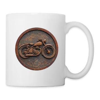 Vintage Motorcycle Emblem – Classic Retro Design - Mug - white - Right
