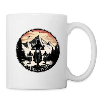 Vintage-Motorradlogo, Straßenclub, Geschwindigkeit - Tasse - Weiß - Rechts