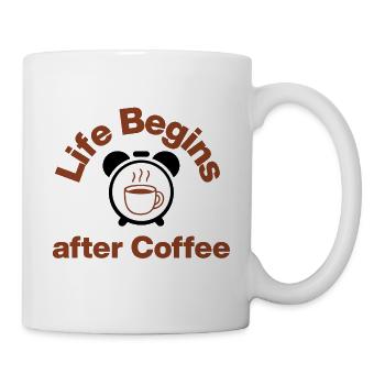Life Begins after Coffee, Coffee Lovers - Mug - white - Right