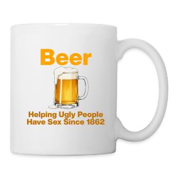 Beer, Since 1862 Helping People, Bier, Bier Lover - Tasse - Weiß - Rechts
