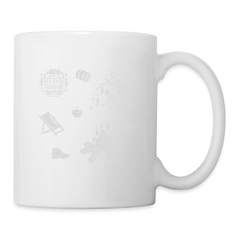 Vie de camping en forêt - Mug blanc - blanc - Droite