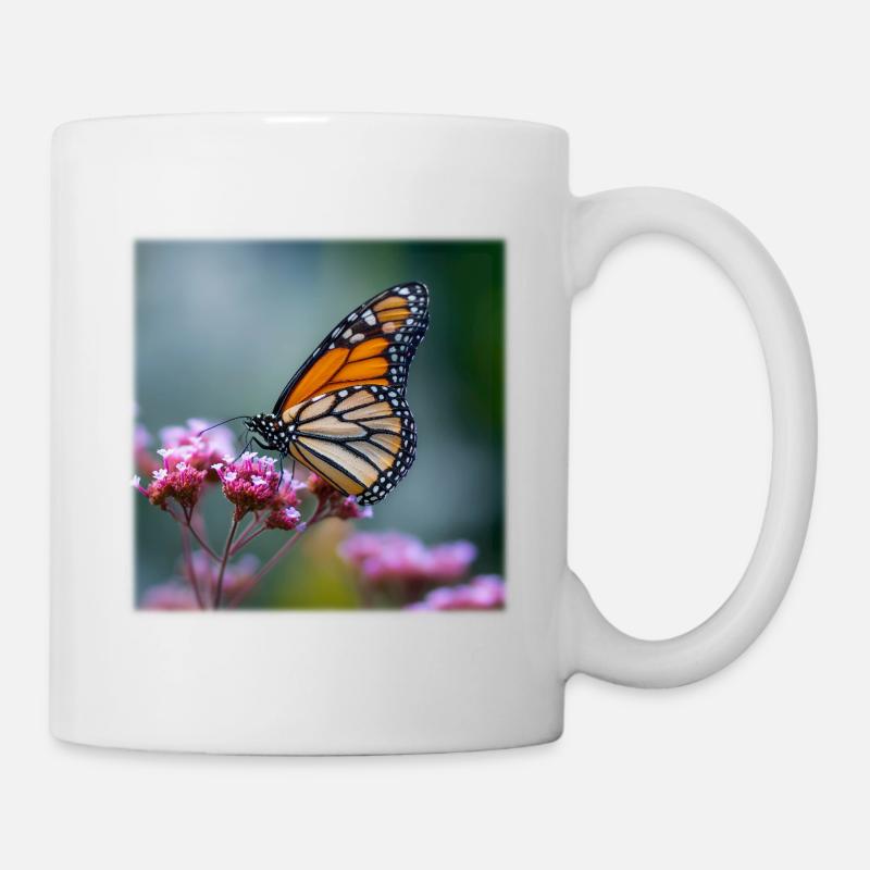 Monarch Butterfly Macro - Mug - white