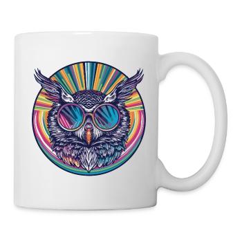 Owl Sunglasses Animal - Mug - white - Right