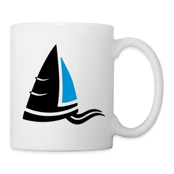 SeeLuft Segel Wappen Segelboot Logo Segelsport - Tasse - Weiß - Rechts