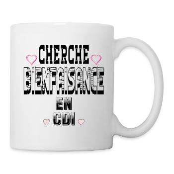 Cherche Bienfaisance en CDI - Mug blanc - blanc - Droite