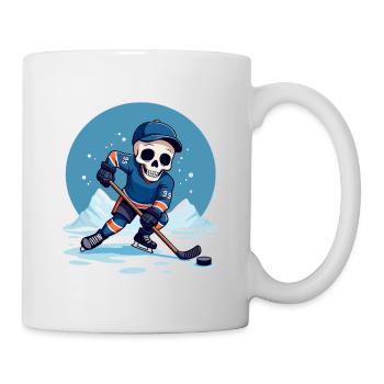Skelett Eishockeyspieler Nummer 99 Wintersport - Mug - white - Right