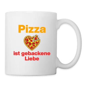 La pizza, c’est l’amour pâtissé, amateur de pizza, gourmet - Mug blanc - blanc - Droite