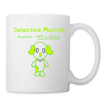 KawaiiDOGGOS - Trèfle « Mutisme sélectif » imprimé - Mug blanc - blanc - Droite
