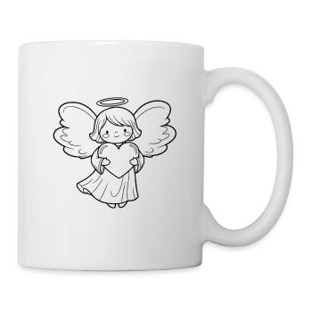 Schutzengel mit Herz Illustration - Tasse - Weiß - Rechts