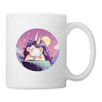 Moon tea unicorn in the evening - Mug - white - Right