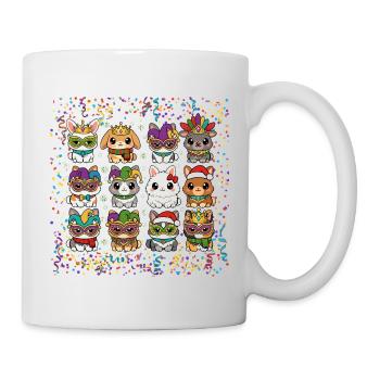 Concours de costumes de fête de lapins de carnaval cadeau drôle - Mug blanc - blanc - Droite