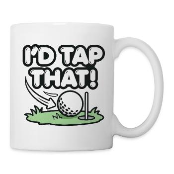 Ich würde auf diesen Golf-Humor zugreifen - Tasse - Weiß - Rechts