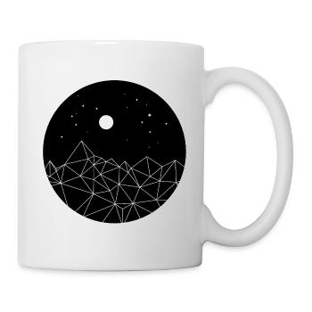 Minimal Mountains Night Nature Aesthetic - Mug - white - Right