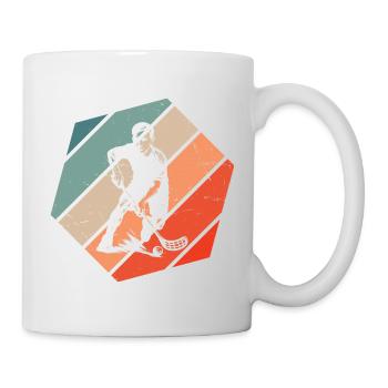 Kompaktes Floorball Design für Unihockey - Tasse - Weiß - Rechts