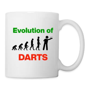 Evolution of Darts, Creation of Perfetion, 180 - Tasse - Weiß - Rechts