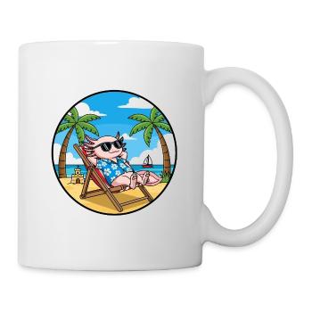 Coole Axolotl-Strandurlaubs-Sommerstimmung - Tasse - Weiß - Rechts