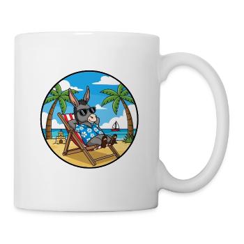Coole Sommer-Ambibes für den Eselstrandurlaub - Tasse - Weiß - Rechts