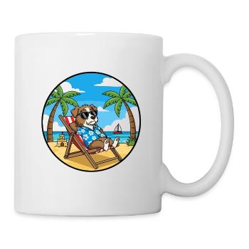 Cool Dog Beach Vacation Summer Vibes - Mug - white - Right