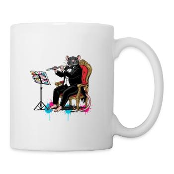 Ratte im Gala-Musiker - Tasse - Weiß - Rechts
