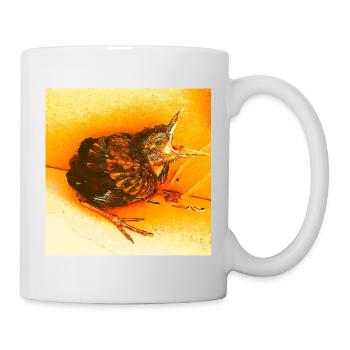 Merle Affamé - Mug blanc - blanc - Droite