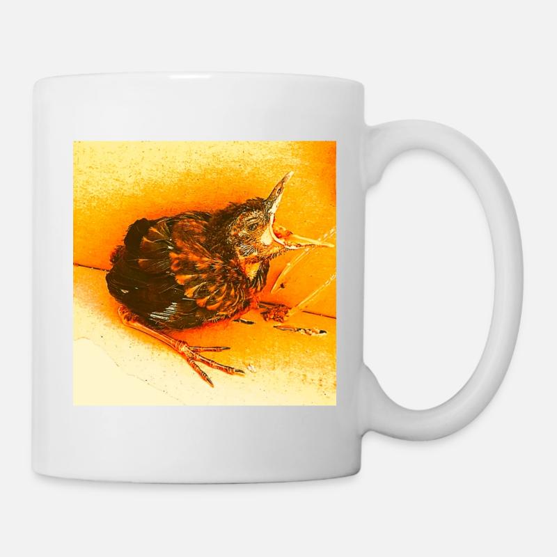 Hungry Blackbird - Mug - white