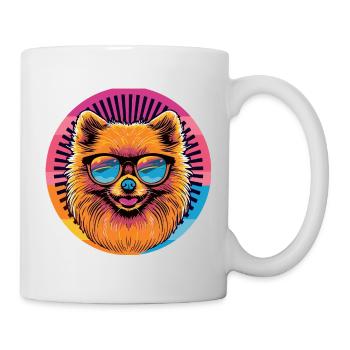 Lunettes de soleil arc-en-ciel de Poméranie - Mug blanc - blanc - Droite