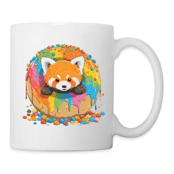 Renard Donut Arc-en-ciel - Mug blanc - blanc - Droite