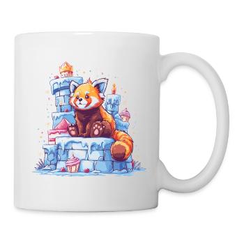 Roter Panda auf Eisburg - Mug - white - Right