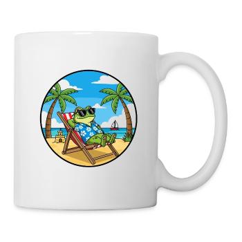 Cool Frog Beach Vacation Summer Vibes - Tasse - Weiß - Rechts