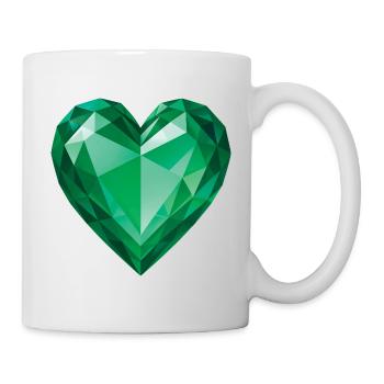 EMERALD HEART - peace & love - Mug - white - Right