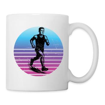 Characterful running design - Mug - white - Right