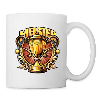 Meisterpokal Siegdesign - Tasse - Weiß - Rechts