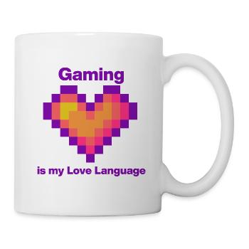 Gaming is my Love Language Heart, Gamer - Tasse - Weiß - Rechts