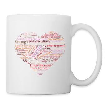 Herz der Worte in Liebe - Tasse - Weiß - Rechts
