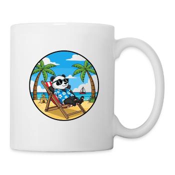 Coole Panda Beach Vacation Summer Vibes - Tasse - Weiß - Rechts