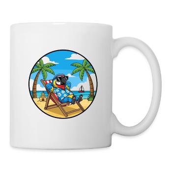 Cool Parrot Beach Vacation Summer Vibes - Tasse - Weiß - Rechts