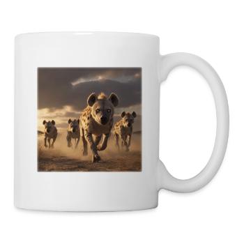 Hyenas Group Savannah Wildlife - Mug - white - Right