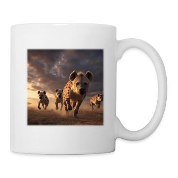 Hyenas Group Savannah Wildlife Design - Mug - white - Right