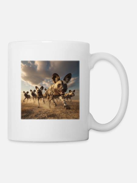 Hyänen Gruppe Wildlife Design Savanne - Tasse - Weiß
