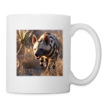 Striped Hyena Desert Wildlife Nature Design - Mug - white - Right