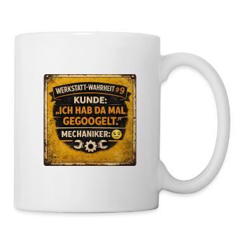 Vérité de l’atelier #1 : « J’ai googlé » - Mug blanc - blanc - Droite