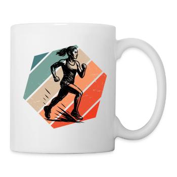 Running motif that works immediately - Mug - white - Right