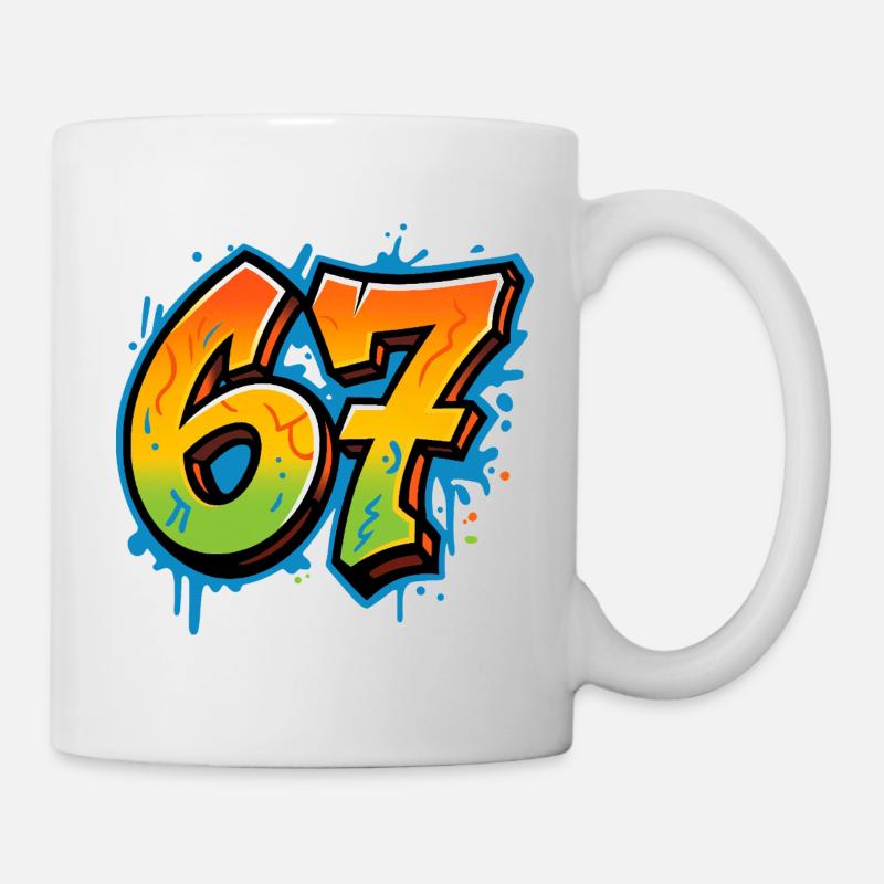 Six Seven Graffity - Tasse - Weiß