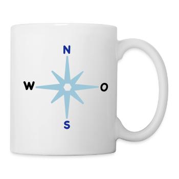 Compass Cardinal Directions Star Compass Maritime - Mug - white - Right