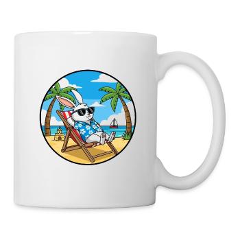 Coole Rabbit Beach Vacation Summer Vibes - Tasse - Weiß - Rechts
