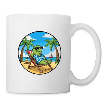 Coole Turtle Beach Vacation Sommer-Vibes - Tasse - Weiß - Rechts