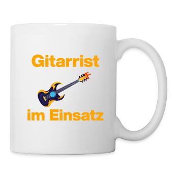 Guitariste en action, Rockt 'n’Roll, musicien - Mug blanc - blanc - Droite