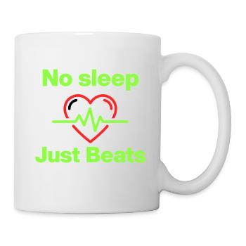 Pas de sommeil – juste des battements ! Soirée de fête palpitante - Mug blanc - blanc - Droite